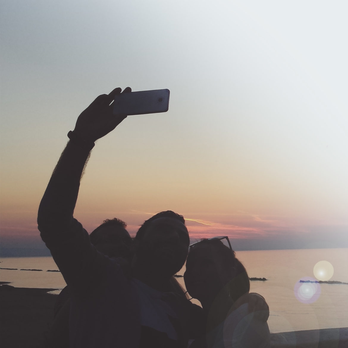 un selfie al tramonto a termoli