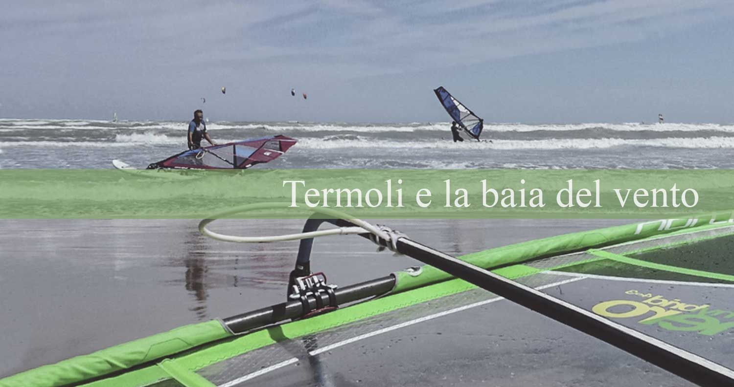 La spiaggia di Rio Vivo di Termoli baia del vento, windsurf e kitesurf