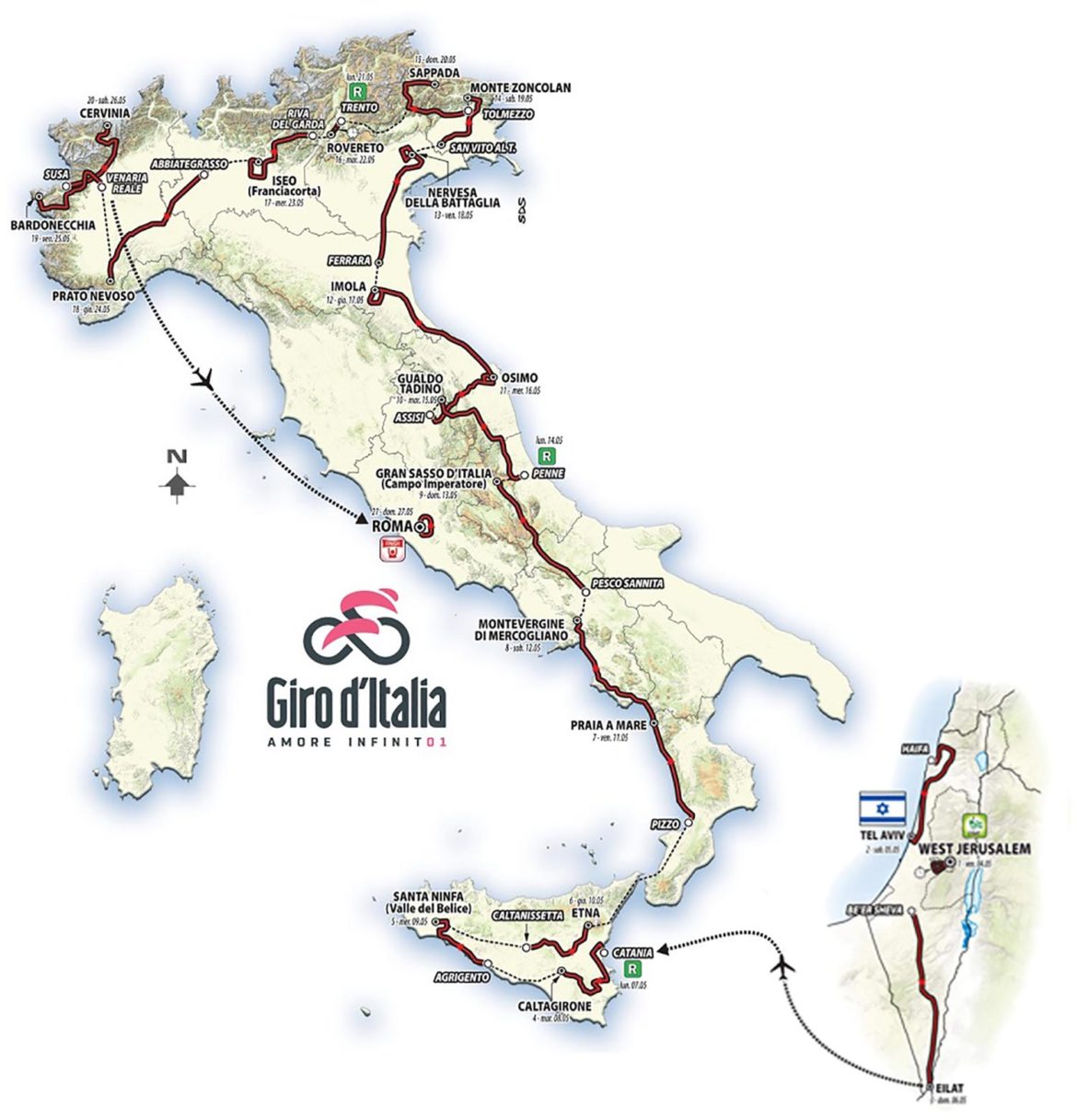 Il 13 maggio il Giro d'Italia 2018 attraversa il Molise