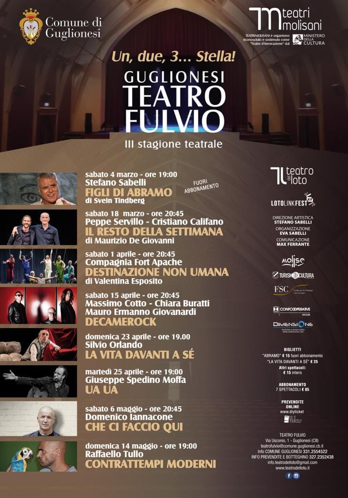 La stagione teatrale 2023 del Teatro Fulvio di Guglionesi: programma completo