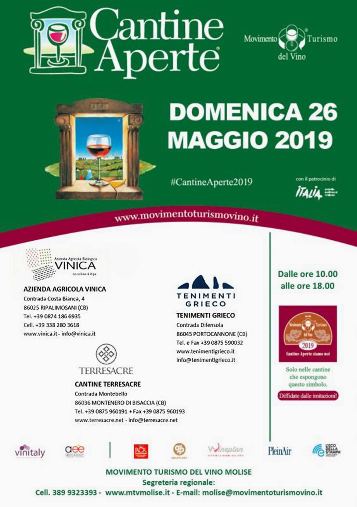 Cantine Aperte in Molise 2019