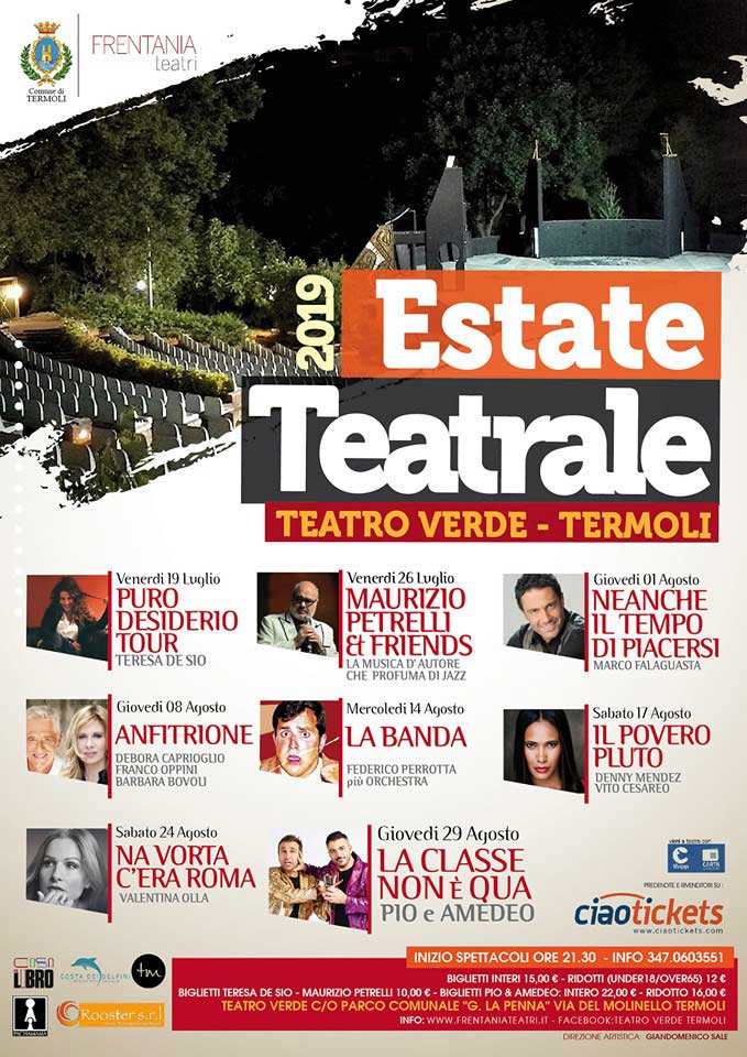 Al “Teatro Verde” di Termoli l’Estate teatrale 2019