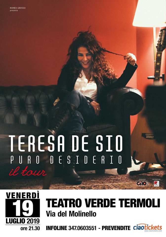 Teresa De Sio "Puro desiderio Tour 2019" a Termoli