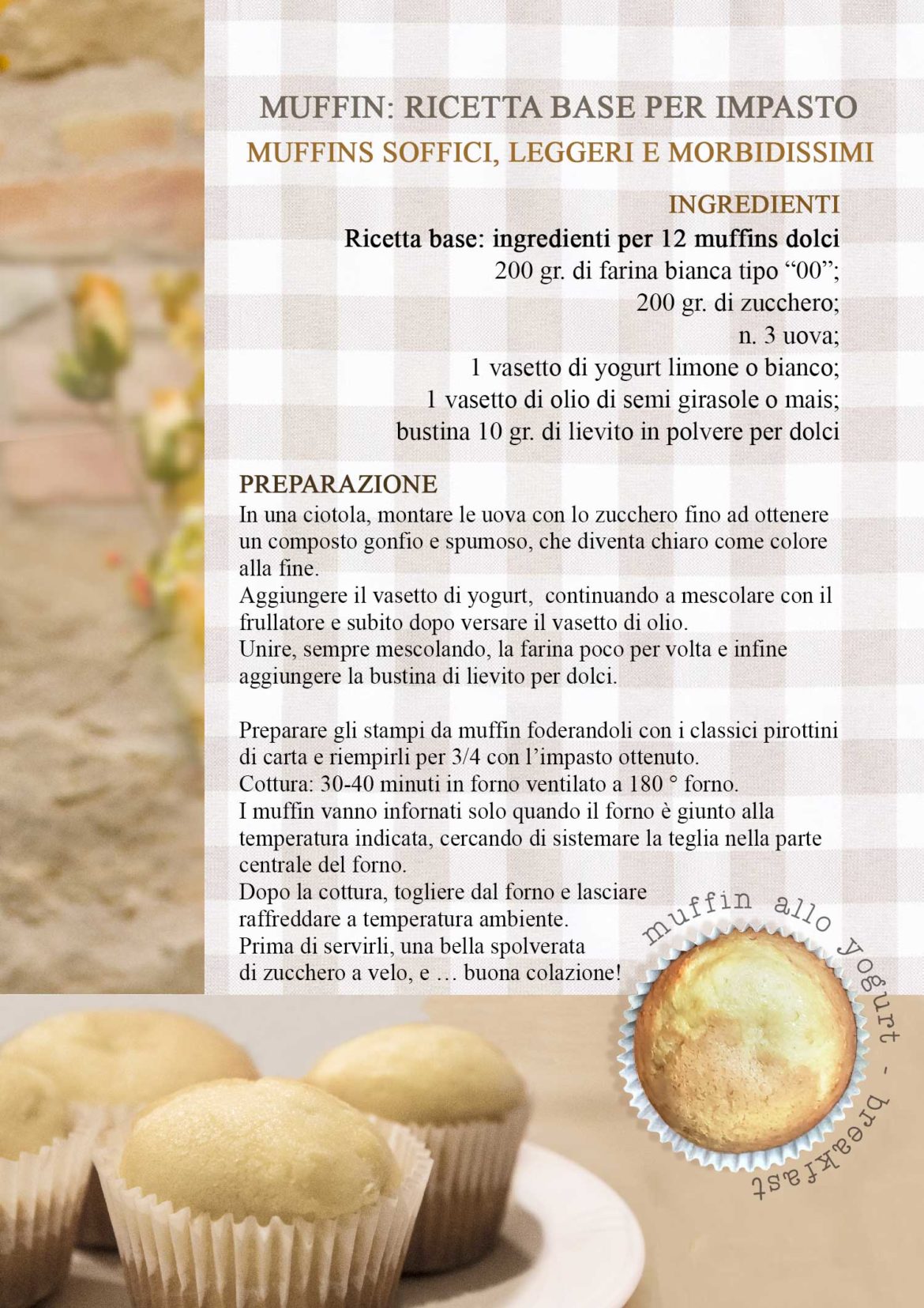 Ricetta base per impasto muffin dolci: soffici, leggeri e morbidissimi