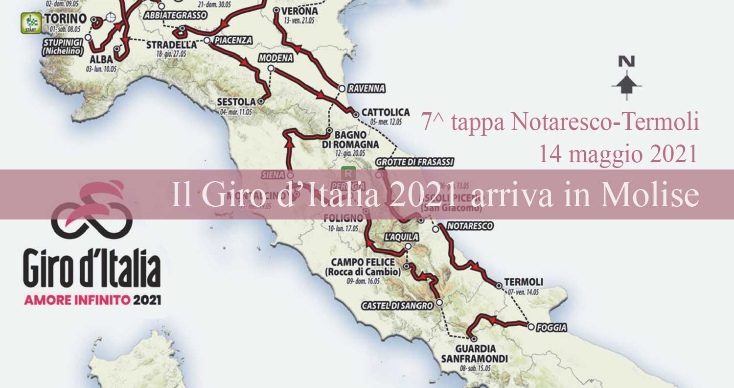 Il 14 maggio il Giro d’Italia 2021 arriva in Molise
